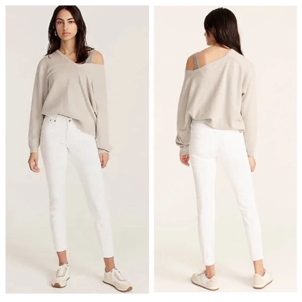 J. CREW WHITE TOOTHPICK ANKLE JEANS